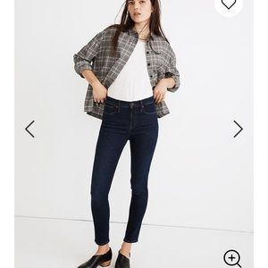 Madewell 9” high-rise skinny jeans dark blue wash